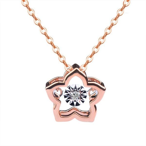 Women's 18K Gold Flower Pendant Necklace