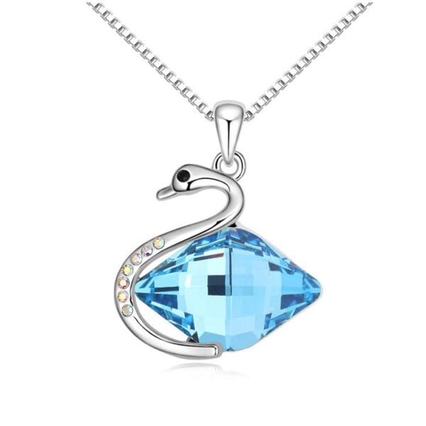 Women's Cute Crystal Swan Necklace