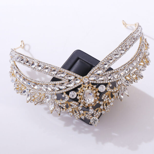 Wedding Crown Headdress Bridal Rhinestone Wedding Style Crown Accessories - Image 2
