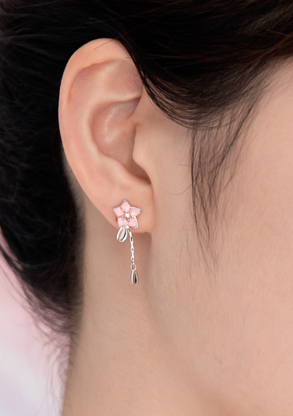 New Girly Cute And Compact Design Flower Bud Peekaboo Earrings - Image 7