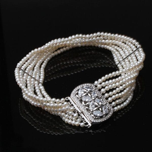 Multi Rows Pearls Choker for Women - Image 6