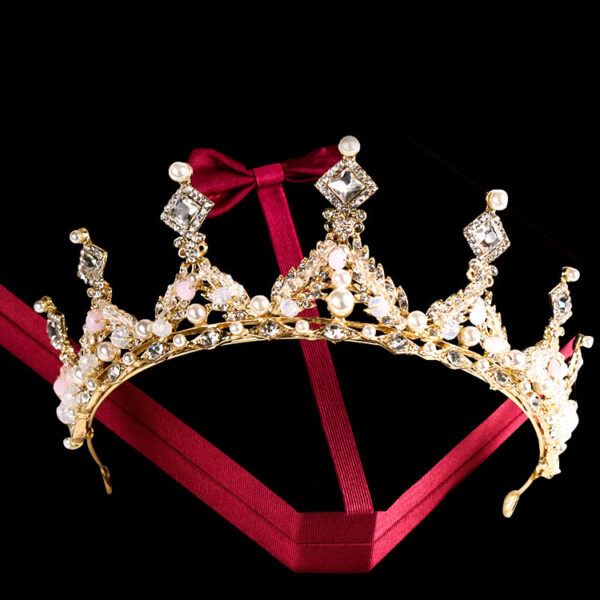 Alloy Pearl Diamond Bridal Crown Jewelry - Image 5