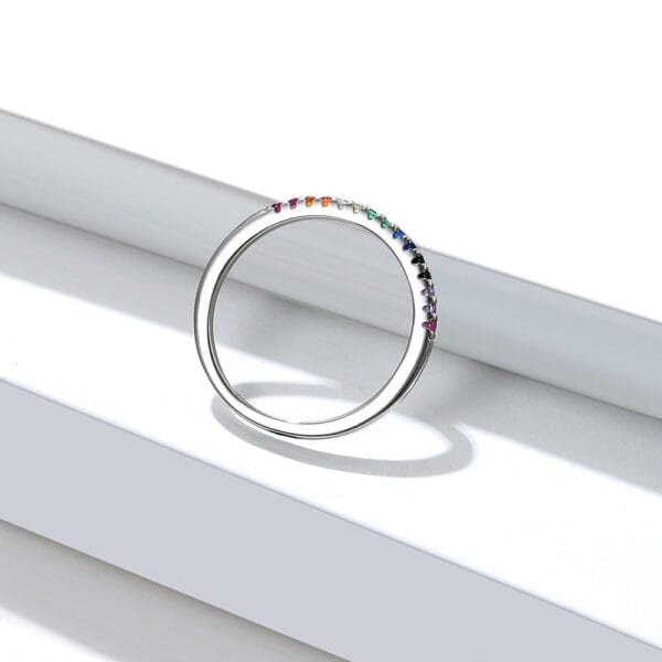 Women's Rainbow Color Finger Ring - Image 3