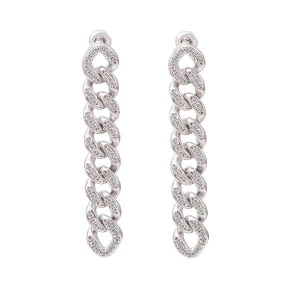 Zircon Chain Long Cuban Chain Chain Stud Earring Chain - Image 5