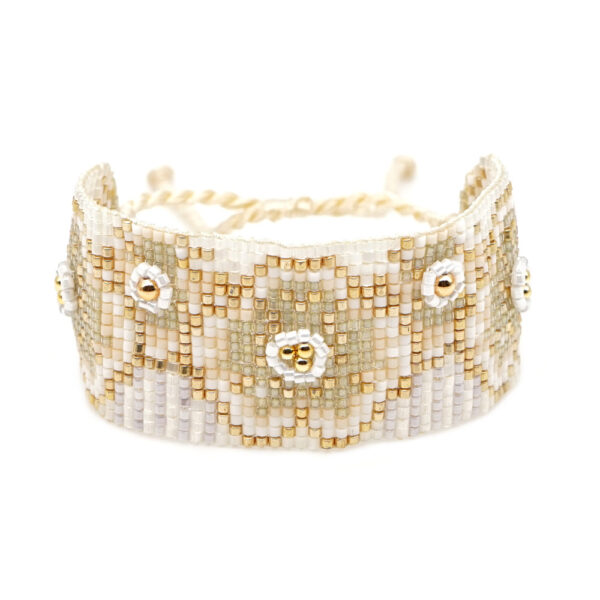 Plum Flower Pattern Diamond Religious Totem Female Bracelet - Image 2