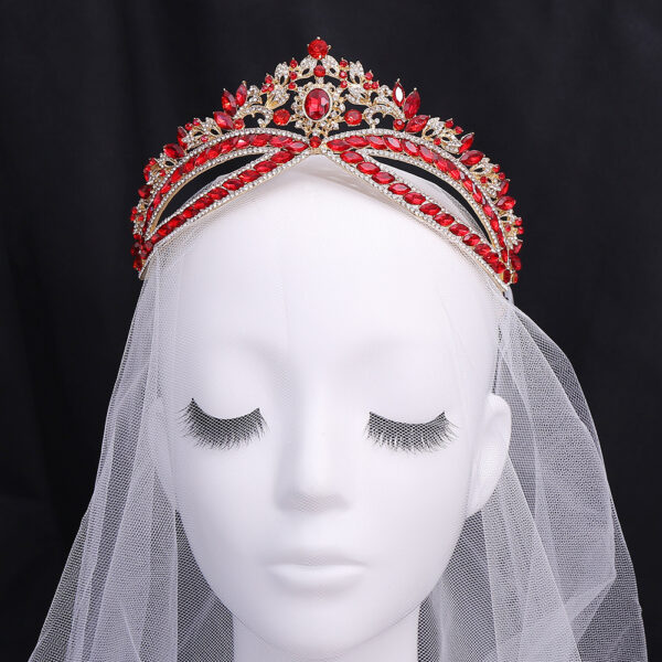 Wedding Crown Headdress Bridal Rhinestone Wedding Style Crown Accessories - Image 3