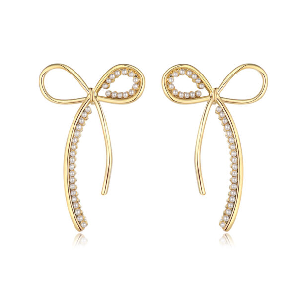 Earrings Simple Temperament Inlaid Pearl Ear Hook Earrings - Image 2