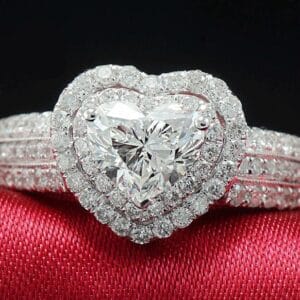 Heart Shaped Pink Zircon Ring