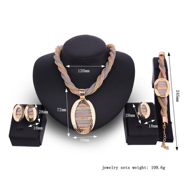 Four-piece Necklace Earrings And Bracelets - Image 3
