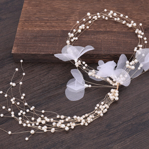 Bridal Headdress Handmade Pearl Fairy Hairband Super Fairy - Image 3