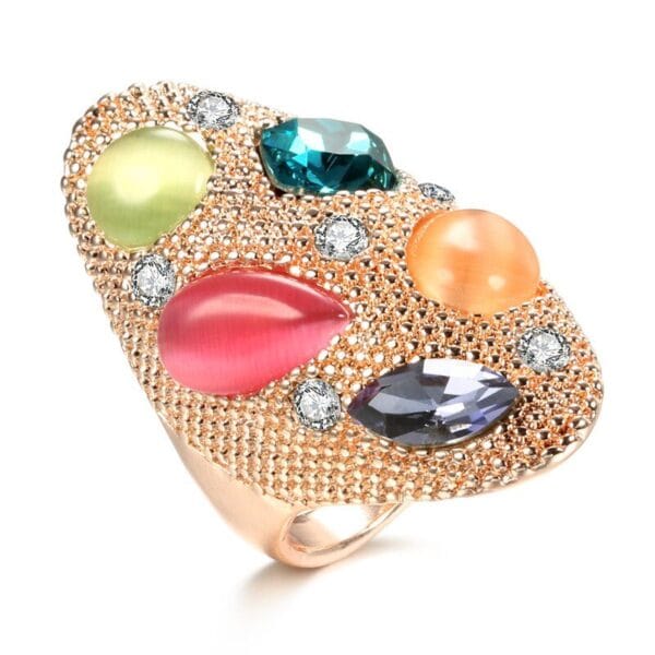 Women's Luxury Finger Ring with Cubic Zirconia - Image 3