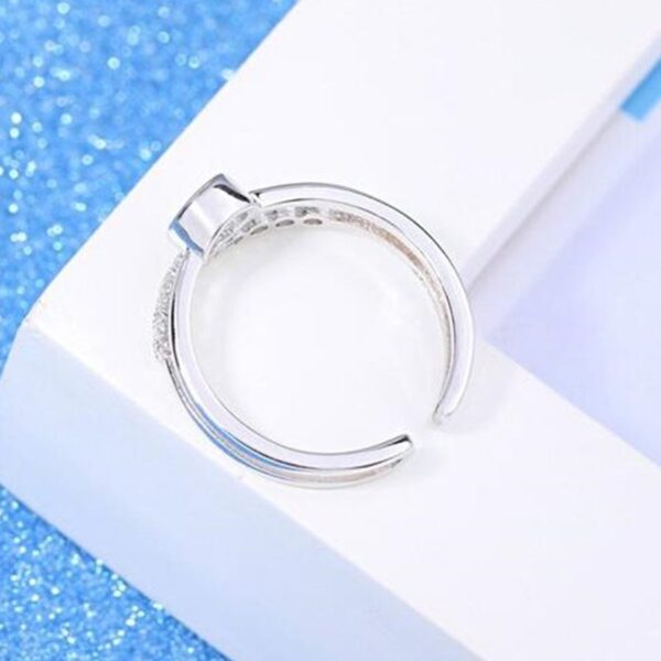 Women's Crystal Silver Ring - Image 6