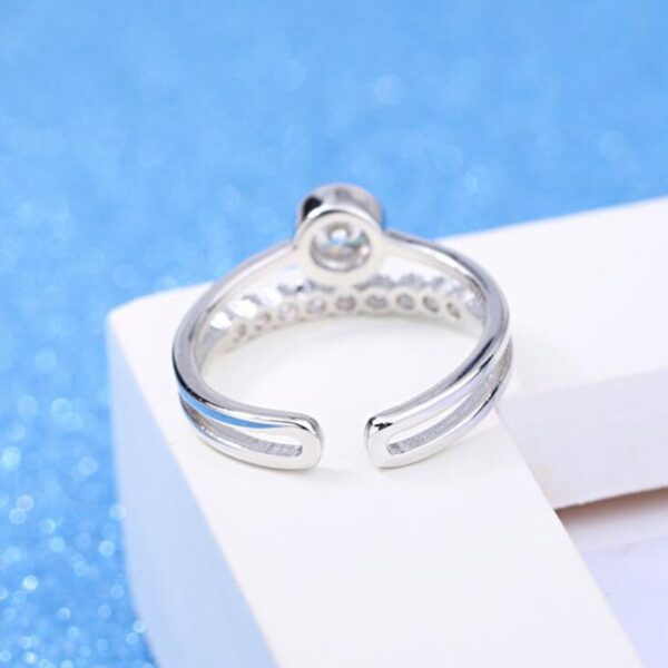 Women's Crystal Silver Ring - Image 5