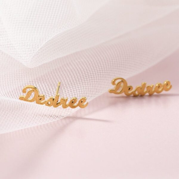 Personalized Name Earrings For Women - Image 2