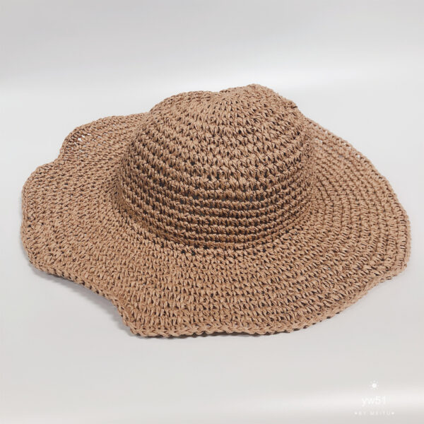 Summer Outing Sunscreen Hat for Women with Foldable Straw Hats Holiday Cool Hat Beach Hat - Image 5