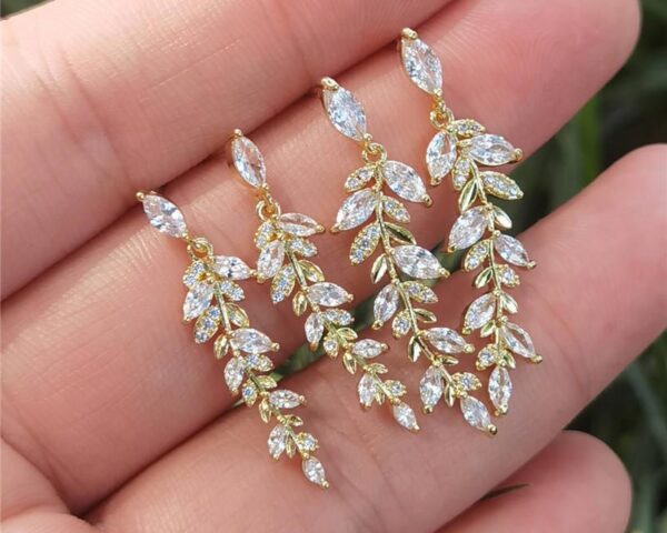 Women's Leaf Shaped Earrings - Image 2