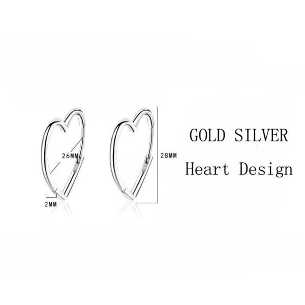 Women's Heart Shaped Metal Earrings - Image 7