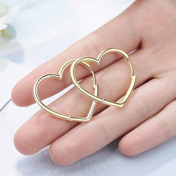 Women's Heart Shaped Metal Earrings