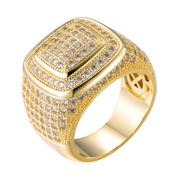 Beautiful Gold-plated Micro-set Zircon Ring - Image 2