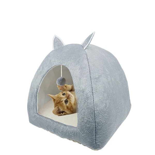 Foldable Cat Bed with Ball