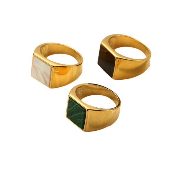 Personalized Fashion Shell Plating 18K Gold Ring - Image 4