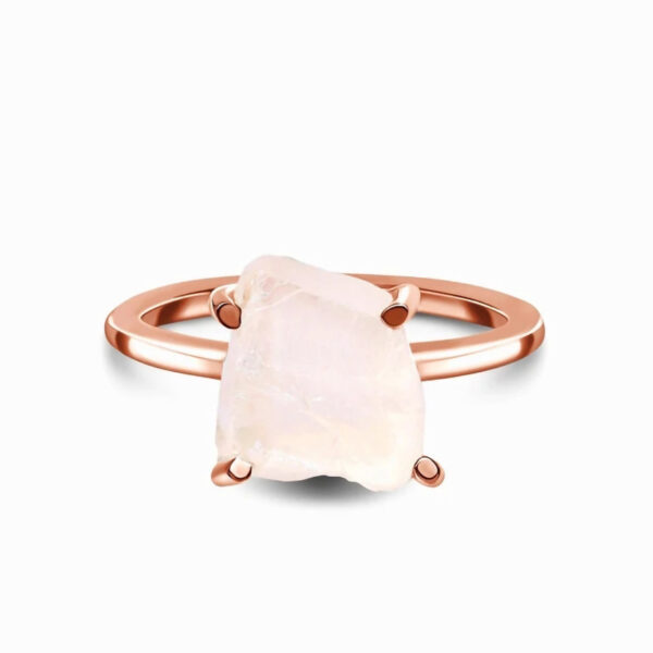 Sterling Silver Irregular Rose Gold Ring - Image 4