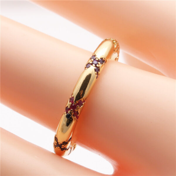European And American Colored Gemstone Eye Ring - Image 2