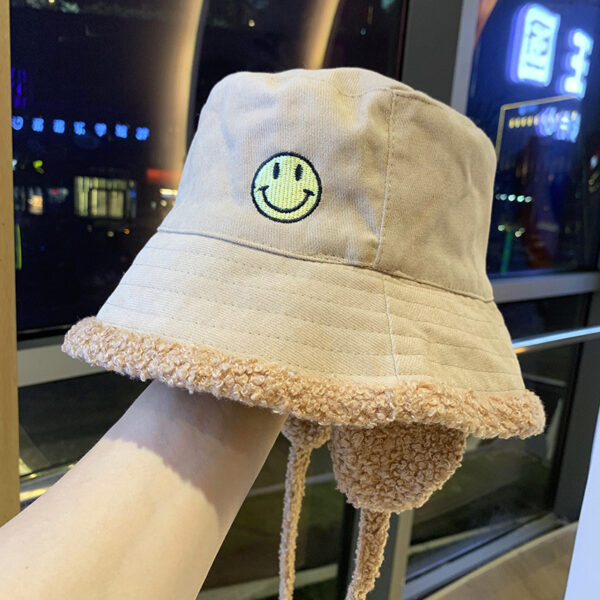 Lamb Velvet Double-Sided Fisherman Hat Female Windproof Cap - Image 4