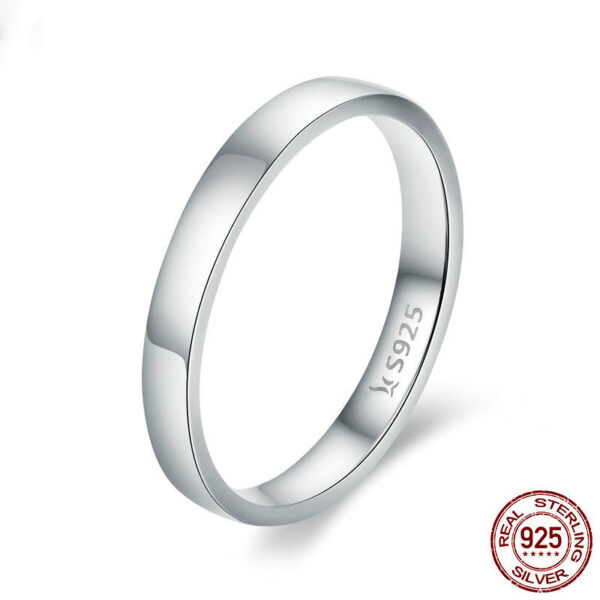 Simple White Gold Plated Round Ring For Women - Image 4