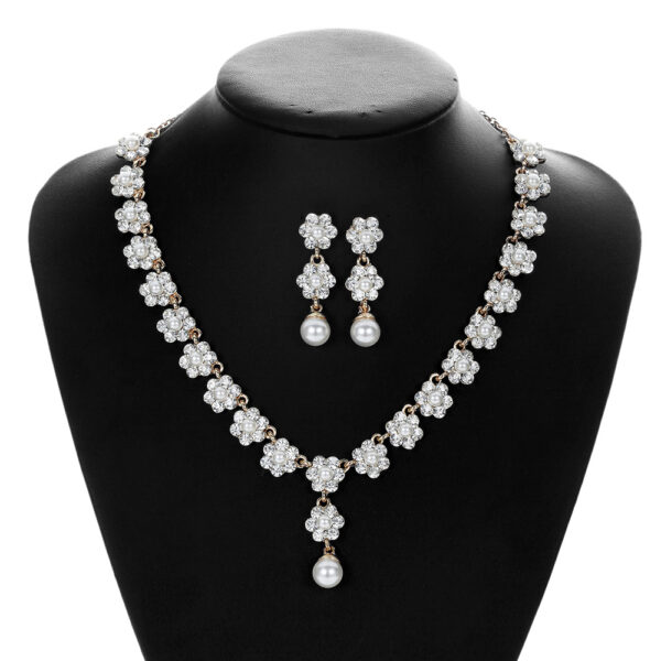 Creative Pearl Necklace Earrings Jewelry Set - Image 2