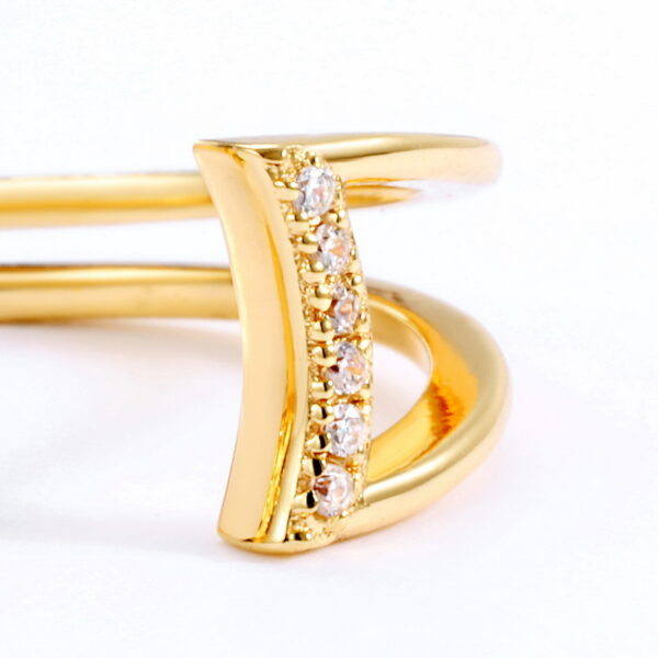 Sterling Silver Gold Plated Meteor Ring - Image 3
