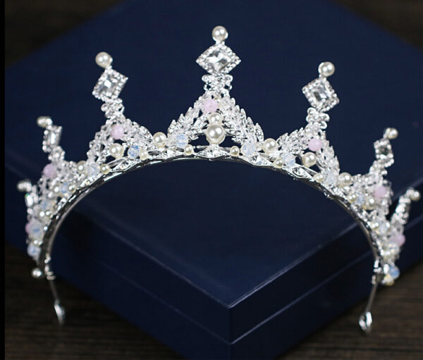 Alloy Pearl Diamond Bridal Crown Jewelry - Image 6