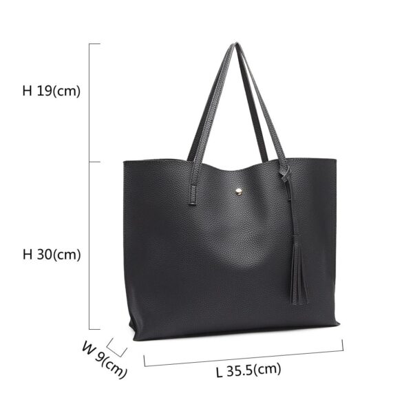 Soft Leather Tote Bag - Image 3