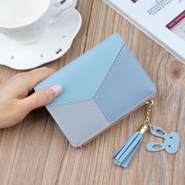 Geometric Printed Short Wallet for Women - Image 5