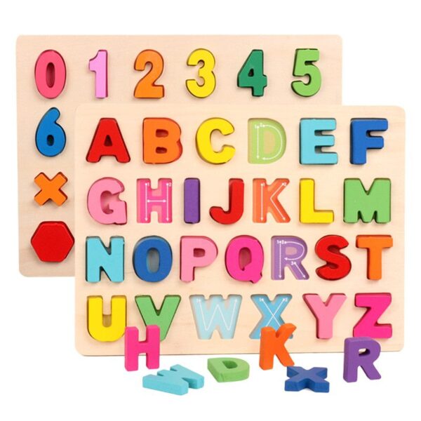 Kids Wooden 3D Alphabet Puzzle Board