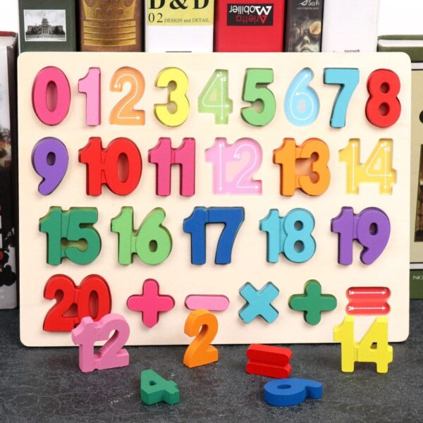 Kids Wooden 3D Alphabet Puzzle Board - Image 2