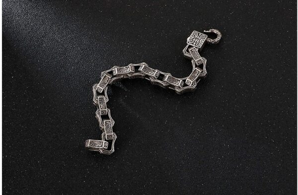 Retro Totem Punk Men's Titanium Steel Bracelet - Image 6