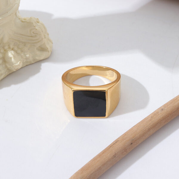 Personalized Fashion Shell Plating 18K Gold Ring - Image 5