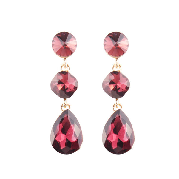 Women's Drop Shape Glass Gemstone Earrings - Image 8