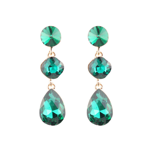 Women's Drop Shape Glass Gemstone Earrings - Image 9