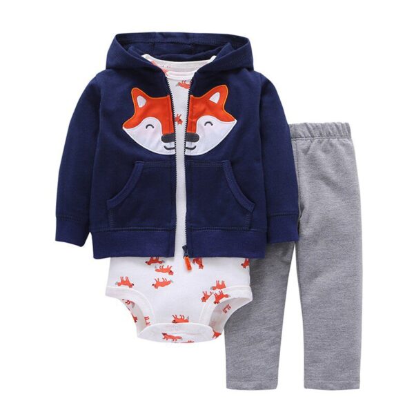 Babies Hooded Long Sleeved Set 3 Pcs