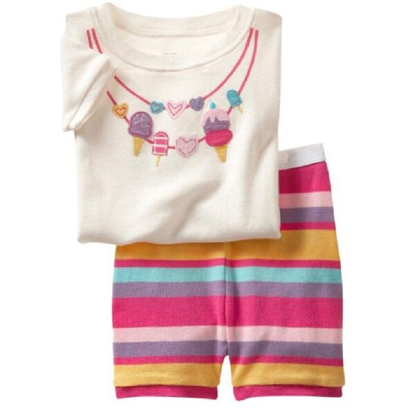 Baby Girl’s Summer Cat Printed Clothing Set - Image 4