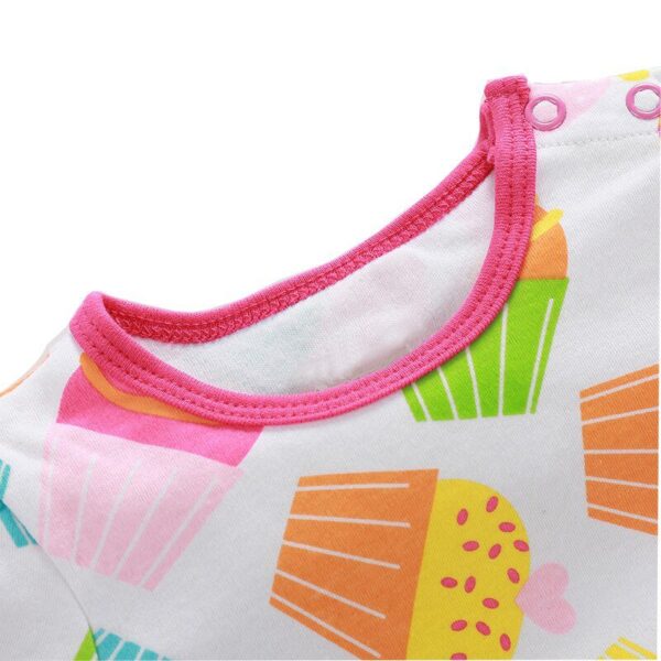 Baby Girl's Bright Cotton Clothes Set - Image 5