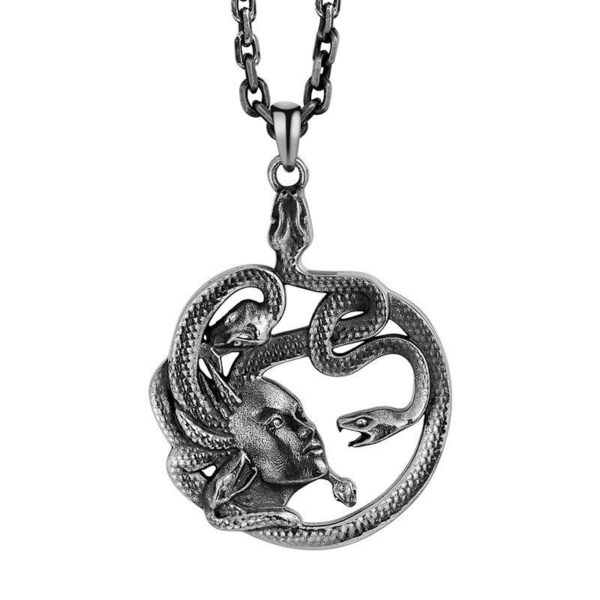 Medusa Ring Dragon Play Pearl Necklace Light Luxury Small Snake Jewelry - Image 2