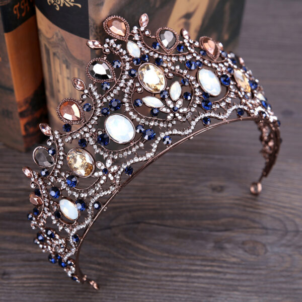 Vintage Elegant Sapphire And Diamond Bridal Crown Tiara - Image 2