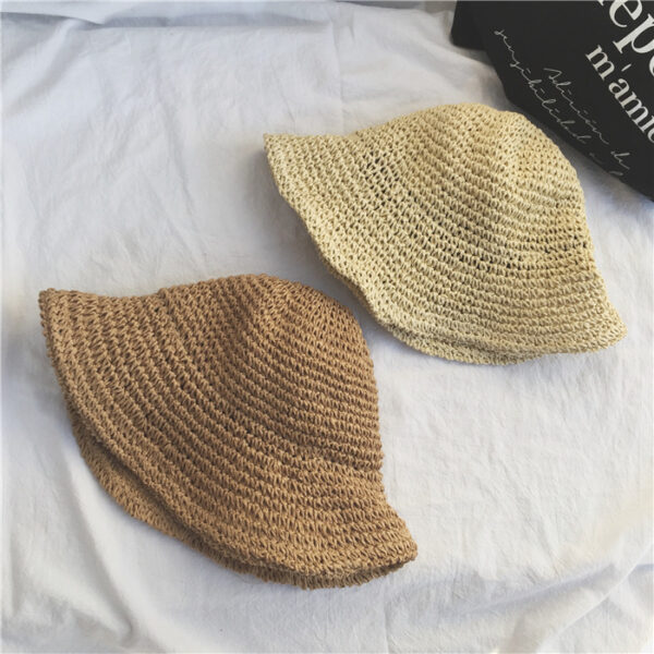 Summer Outing Sunscreen Hat for Women with Foldable Straw Hats Holiday Cool Hat Beach Hat - Image 3