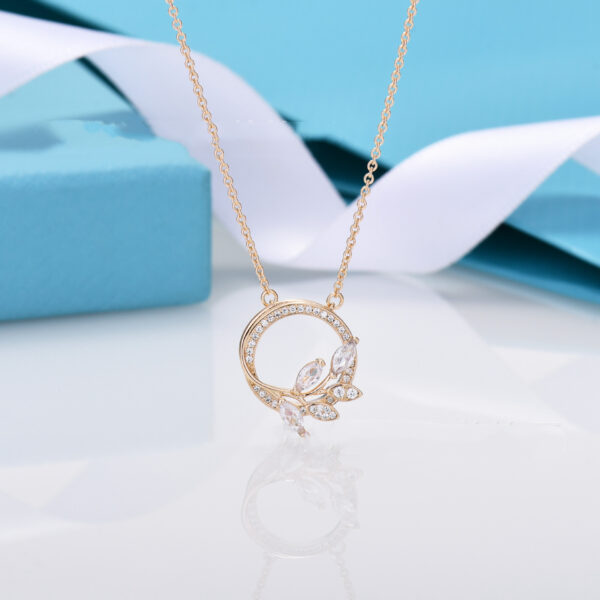 Diamond Vine Ring Necklace For Women - Image 3