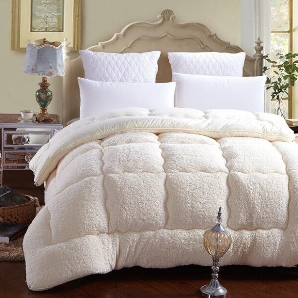 Plaid Plush Comforter - 220 x 240 cm, 4kg, White