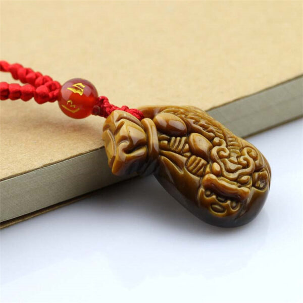 Tiger Eye' Stone Pi Xiu Pendant Tigereye Money Bag Pendant Wood Alexandrite Men's And Women's Wallet Jade Pendant Jewelry - Image 3
