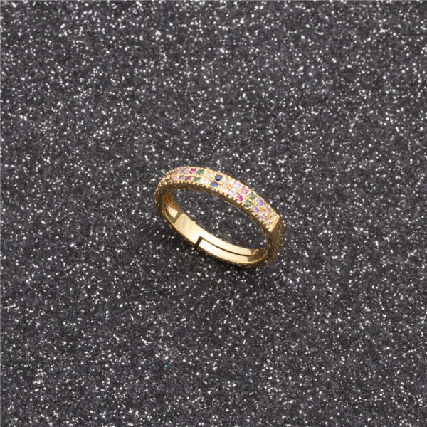 European And American Colored Gemstone Eye Ring - Image 5
